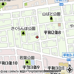 北海道札幌市西区平和２条9丁目4-7周辺の地図