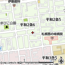 北海道札幌市西区平和２条6丁目3-13周辺の地図