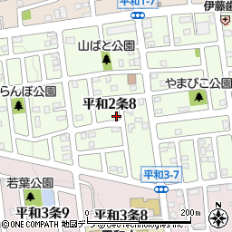 北海道札幌市西区平和２条8丁目7-3周辺の地図