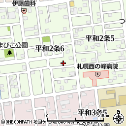 北海道札幌市西区平和２条6丁目3-12周辺の地図