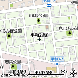 北海道札幌市西区平和２条8丁目7-7周辺の地図