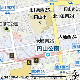 北海道札幌市中央区大通西25丁目2周辺の地図