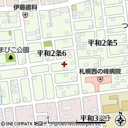 北海道札幌市西区平和２条6丁目3-23周辺の地図