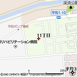 北海道札幌市西区平和２条11丁目周辺の地図