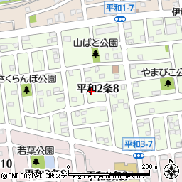 北海道札幌市西区平和２条8丁目7-13周辺の地図