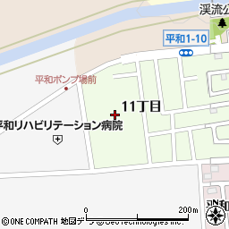北海道札幌市西区平和２条11丁目2周辺の地図