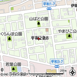 北海道札幌市西区平和２条8丁目7-16周辺の地図