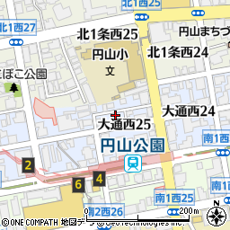 北海道札幌市中央区大通西25丁目2-12周辺の地図