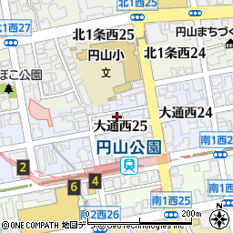 北海道札幌市中央区大通西25丁目2-15周辺の地図