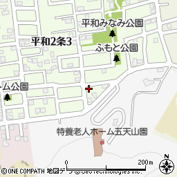 北海道札幌市西区平和２条2丁目10-12周辺の地図