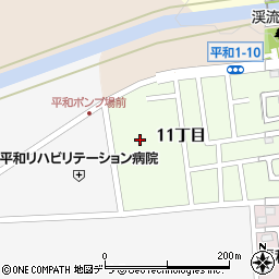 北海道札幌市西区平和２条11丁目2-5周辺の地図