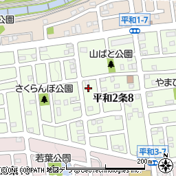 北海道札幌市西区平和２条8丁目8-21周辺の地図