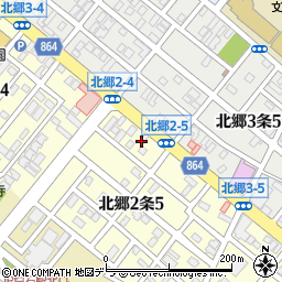 ホワイト急便札幌北郷２条５丁目店周辺の地図