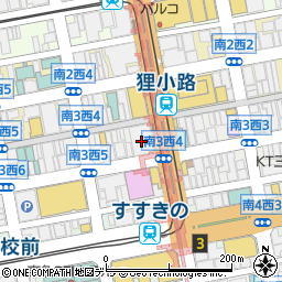 ロッテリア札幌狸小路店周辺の地図