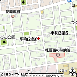 北海道札幌市西区平和２条6丁目3-1周辺の地図