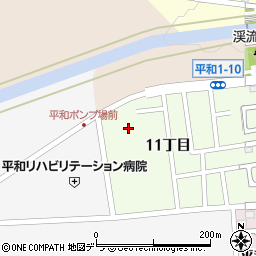 北海道札幌市西区平和２条11丁目2-1周辺の地図