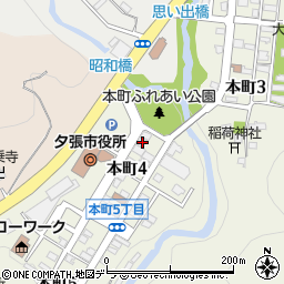 北海道夕張市本町4丁目25周辺の地図