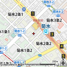 北海道札幌市白石区菊水２条周辺の地図