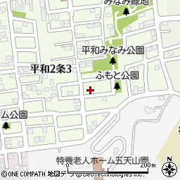 北海道札幌市西区平和２条2丁目8-8周辺の地図