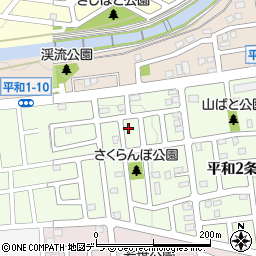 北海道札幌市西区平和２条9丁目10-11周辺の地図