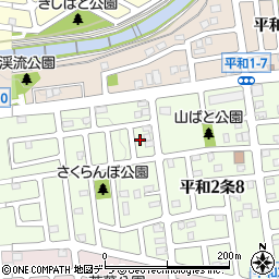 北海道札幌市西区平和２条9丁目2-11周辺の地図
