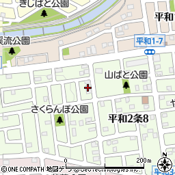 北海道札幌市西区平和２条9丁目2-2周辺の地図