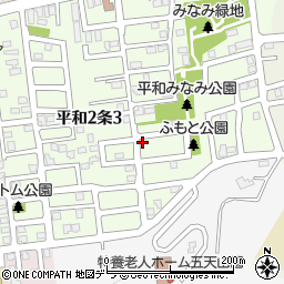 北海道札幌市西区平和２条2丁目8-13周辺の地図