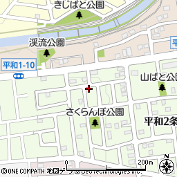 北海道札幌市西区平和２条9丁目10-12周辺の地図
