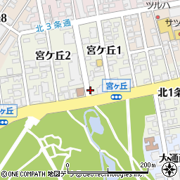 リパーク北海道神宮前駐車場周辺の地図