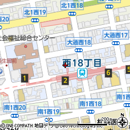 北海道札幌市中央区大通西18丁目周辺の地図