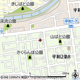 北海道札幌市西区平和２条9丁目2-13周辺の地図