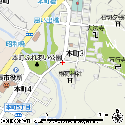 北海道夕張市本町周辺の地図