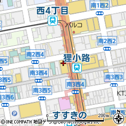 タコとハイボール 札幌狸小路本店周辺の地図