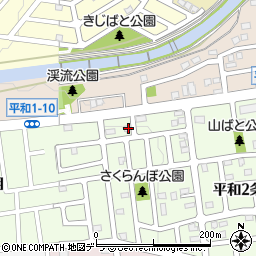 北海道札幌市西区平和２条9丁目12-3周辺の地図