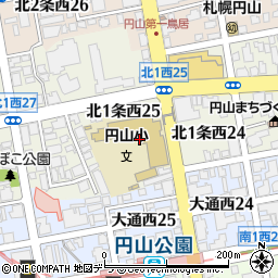 北海道札幌市中央区北１条西25丁目周辺の地図