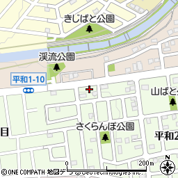 北海道札幌市西区平和２条9丁目12-16周辺の地図