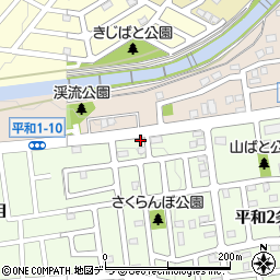 北海道札幌市西区平和２条9丁目12-1周辺の地図