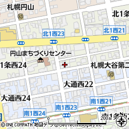 北海道札幌市中央区北１条西22丁目1-11周辺の地図