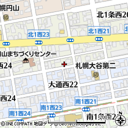 北海道札幌市中央区北１条西22丁目1-3周辺の地図