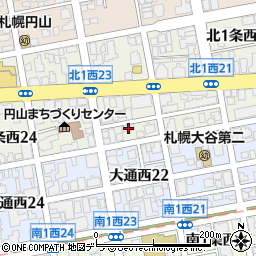 北海道札幌市中央区北１条西22丁目1-18周辺の地図