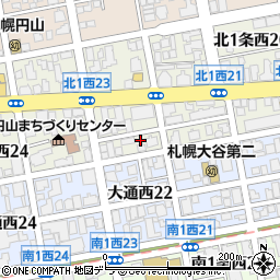 北海道札幌市中央区北１条西22丁目1-20周辺の地図