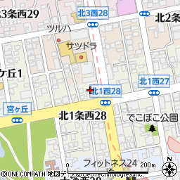 北海道札幌市中央区北１条西28丁目7周辺の地図