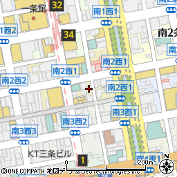 ダイコクドラッグ　札幌南２条１００円ショップ周辺の地図