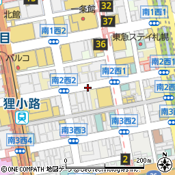北海道札幌市中央区南２条西2丁目周辺の地図