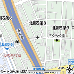 北海道札幌市白石区北郷５条周辺の地図