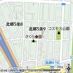 北海道札幌市白石区北郷５条9丁目周辺の地図