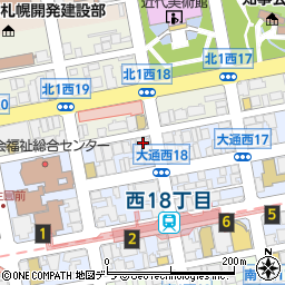 札幌医療秘書福祉専門学校２号館周辺の地図