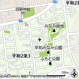 北海道札幌市西区平和２条2丁目5-6周辺の地図