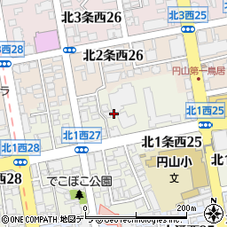 北海道札幌市中央区北１条西26丁目周辺の地図