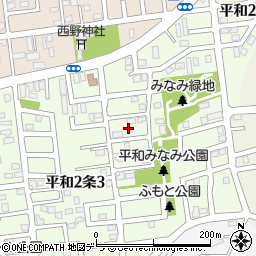 北海道札幌市西区平和２条2丁目5周辺の地図